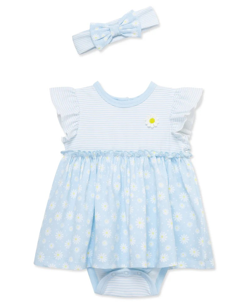 Daisies Bodysuit Dress & Headband Set