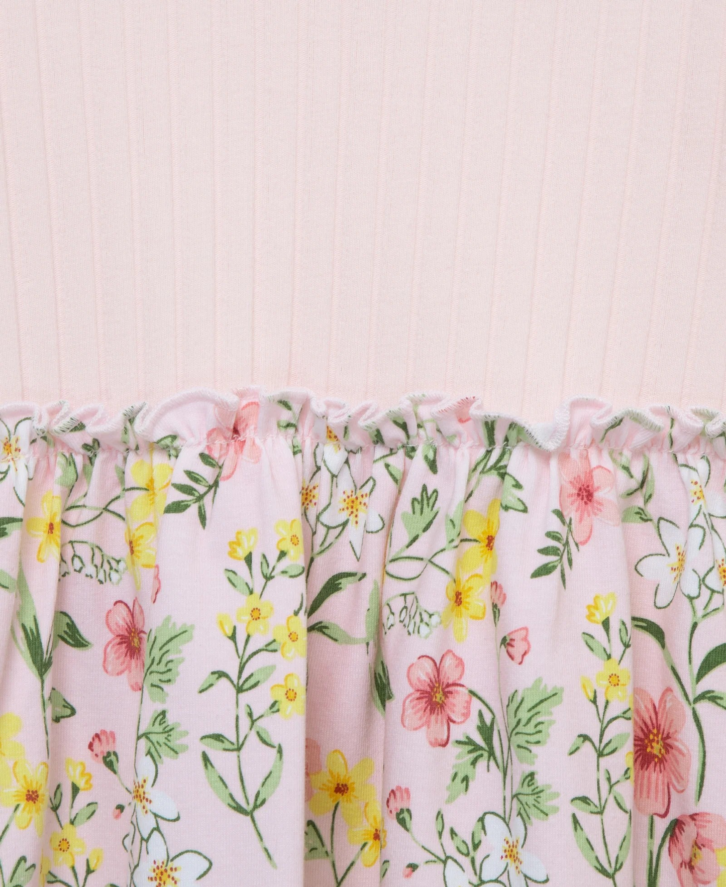 Pink Floral Knit Dress Set