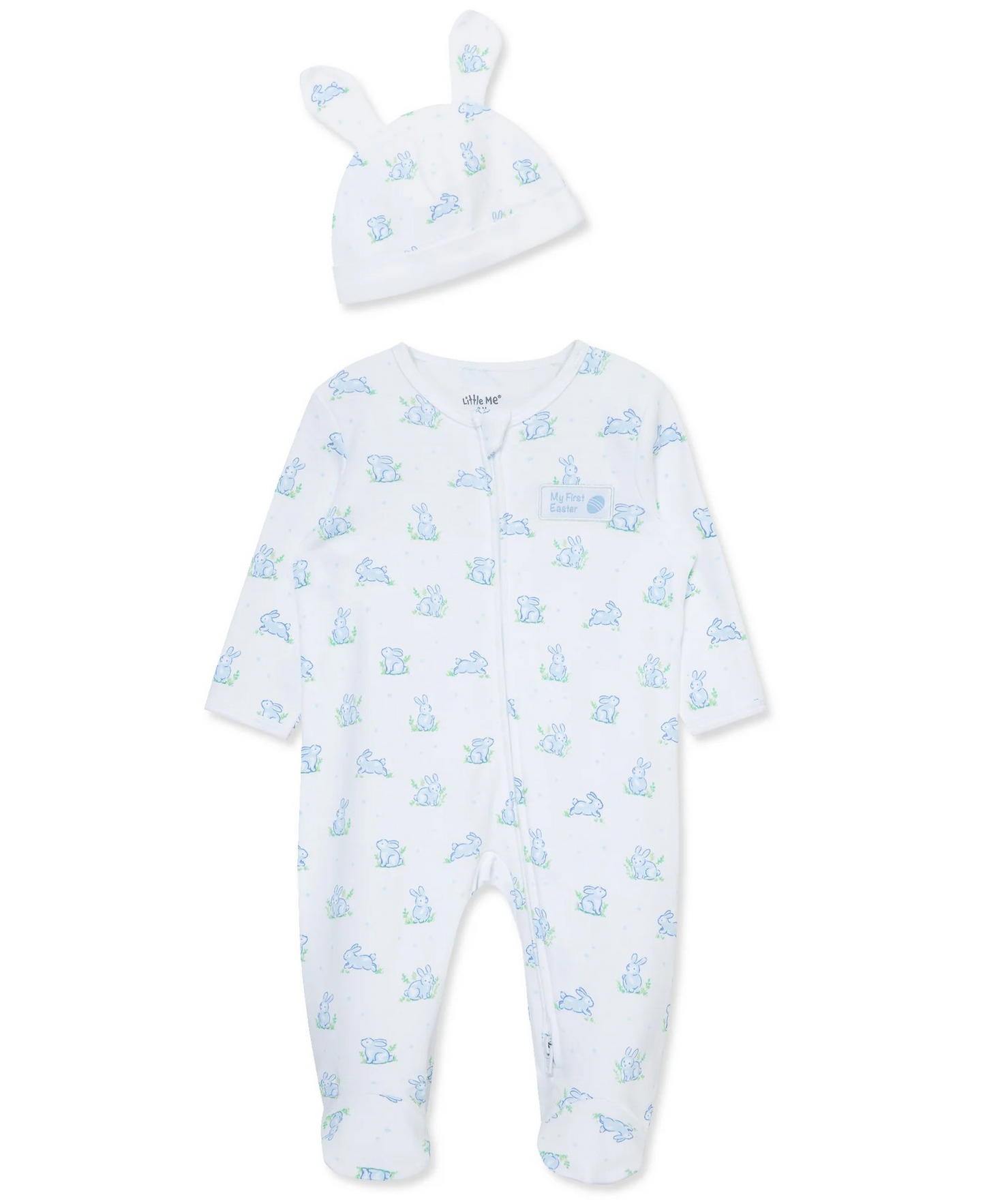 Blue Bunny Footie & Hat