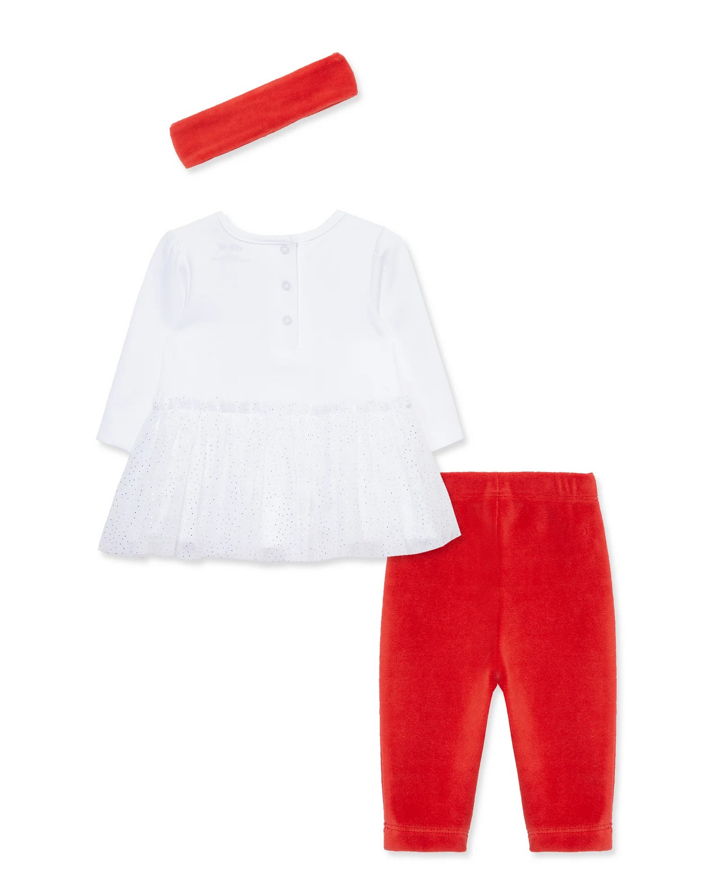 Festive Roses Velour Tutu Dress Set