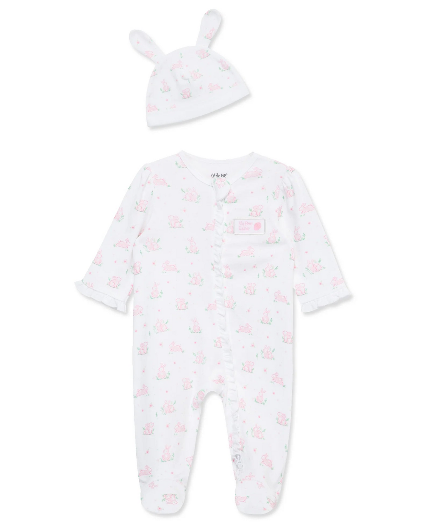 Pink Bunny Footie & Hat