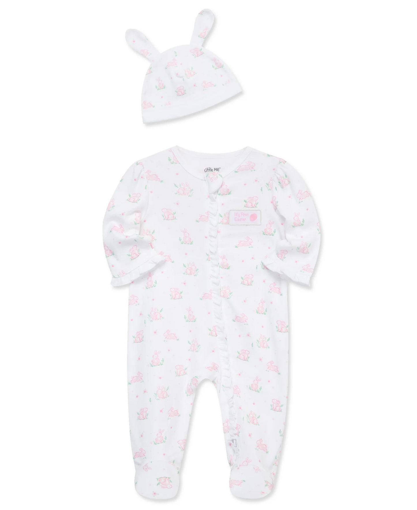 Pink Bunny Footie & Hat