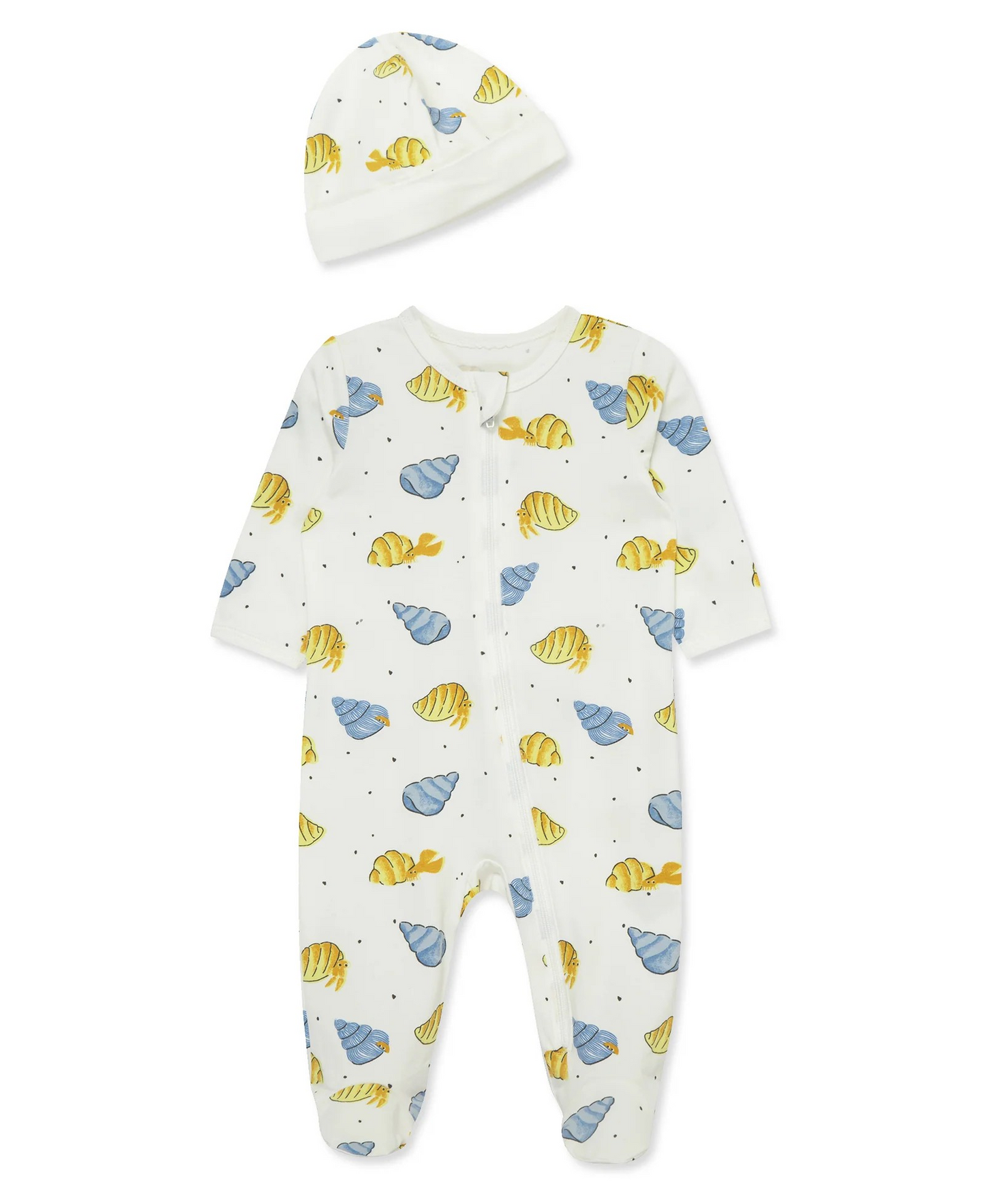 Focus Kids Seaside Zip Front Footie & Hat