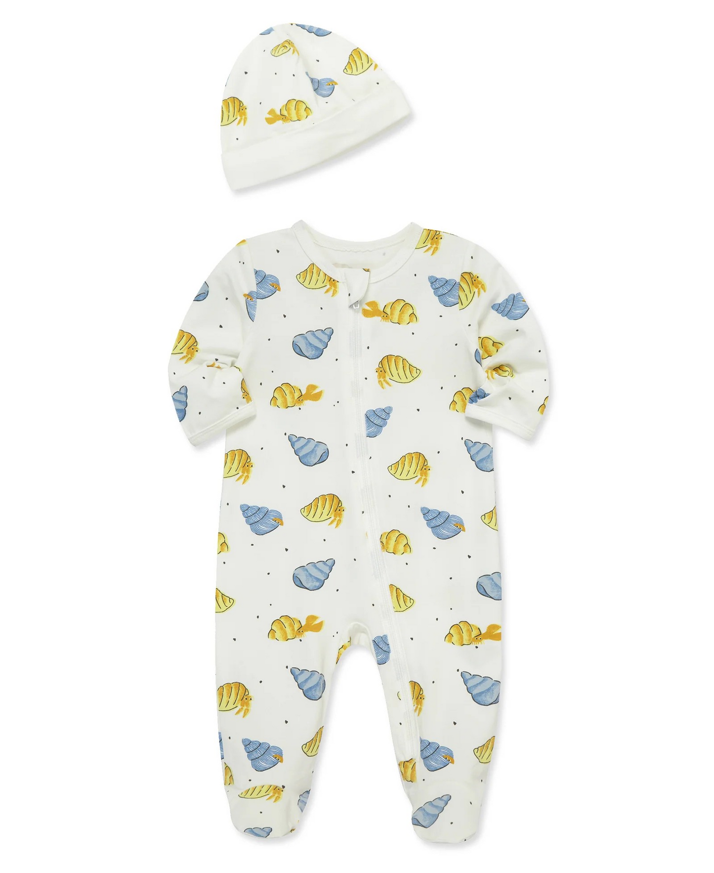 Focus Kids Seaside Zip Front Footie & Hat