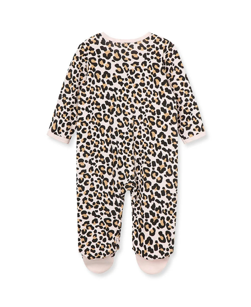 Leopard 2-Way-Zip Footed One-Piece