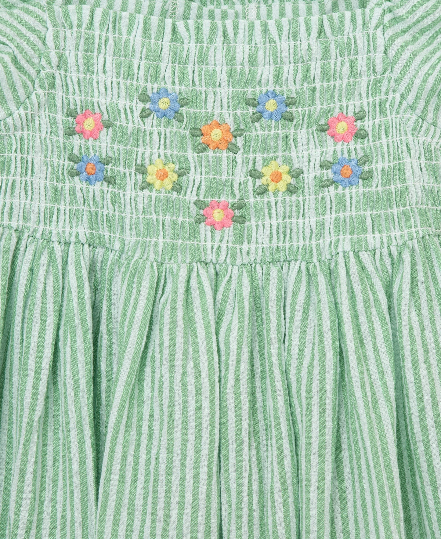 Green Embroidered Sundress with Panty