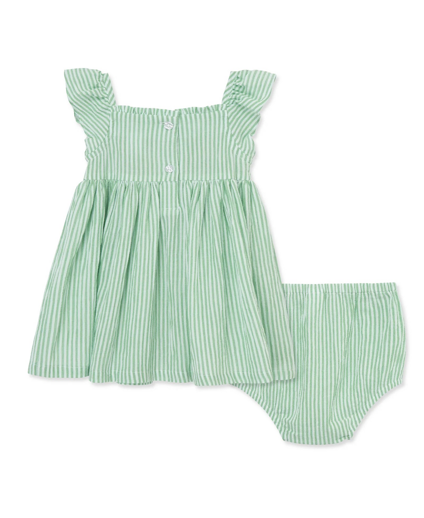 Green Embroidered Sundress with Panty