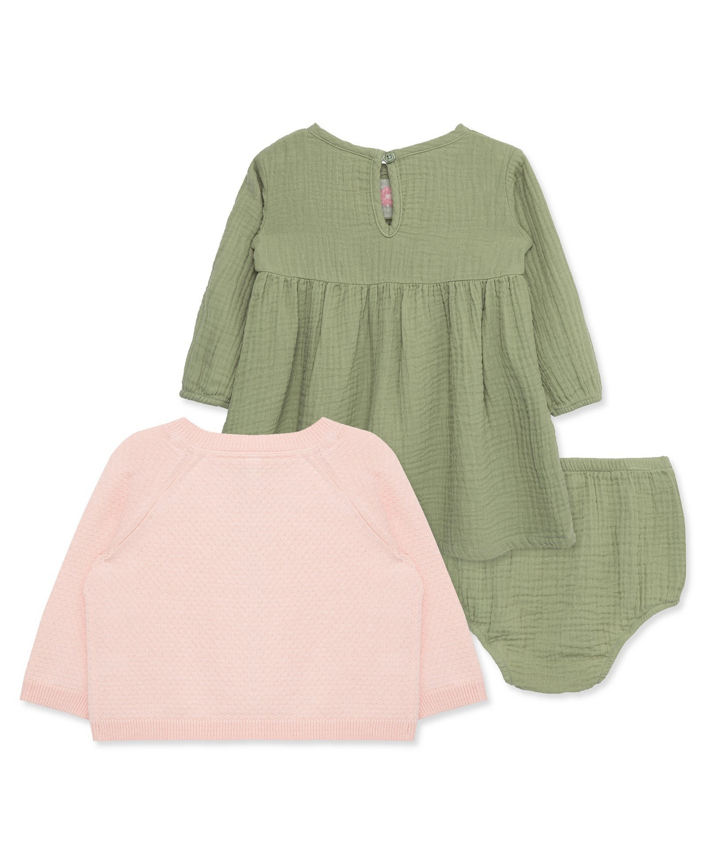 Embroidered Dress & Sweater Set