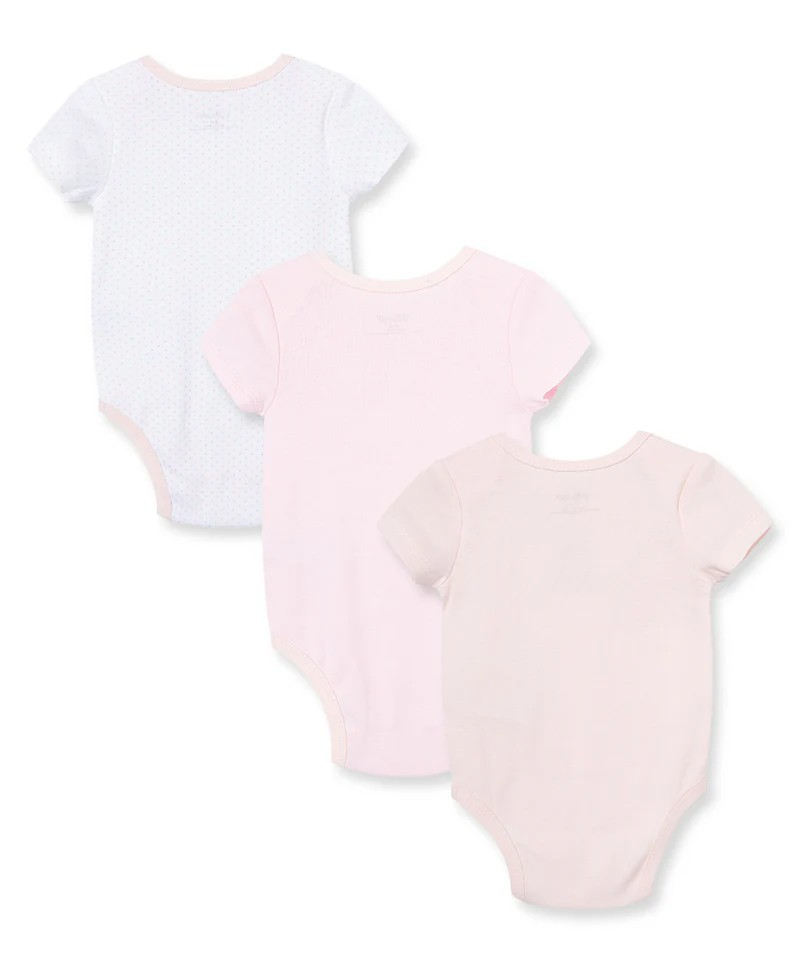 Pink Bear 3-Pack Bodysuits