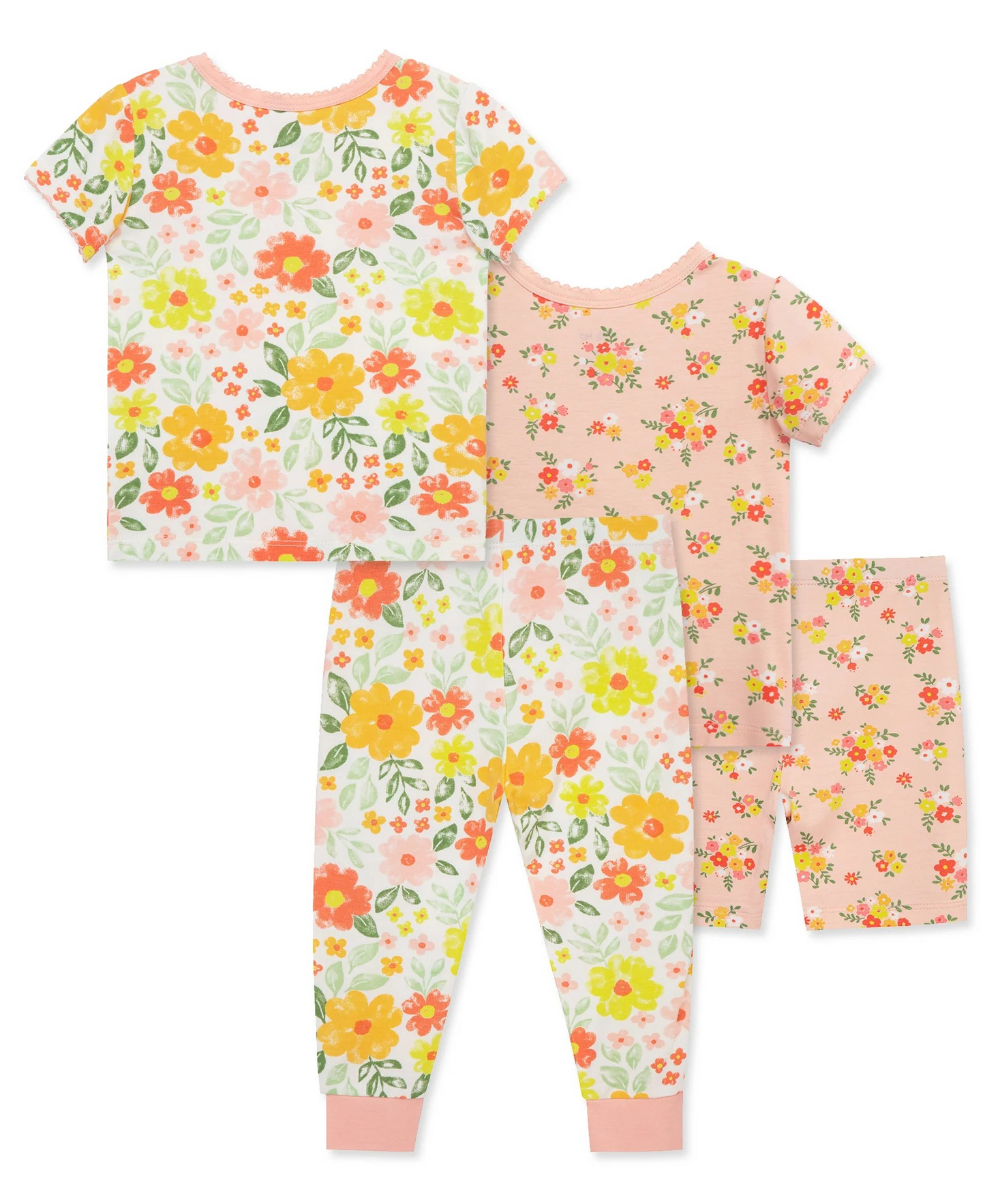 Floral 4-Piece Pajama Set