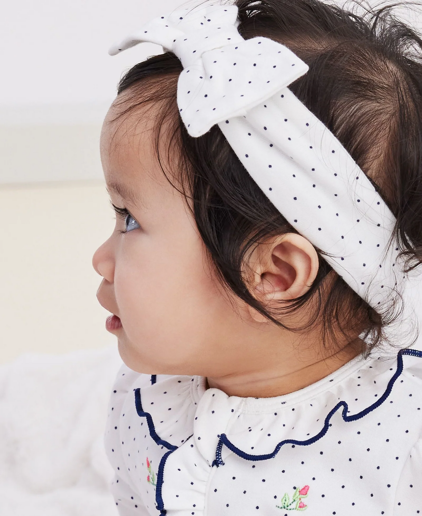 Rosebud 2-Way-Zip Footed One-Piece & Headband