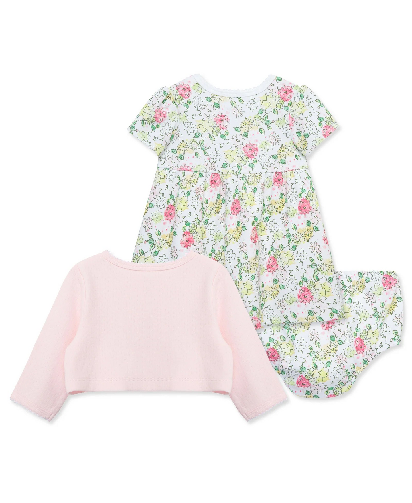 Bouquet Dress & Cardigan Set