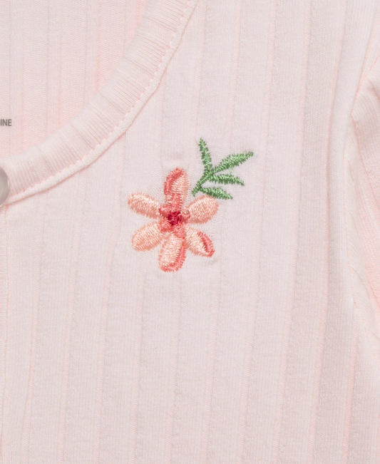 Pink Floral Knit Dress Set