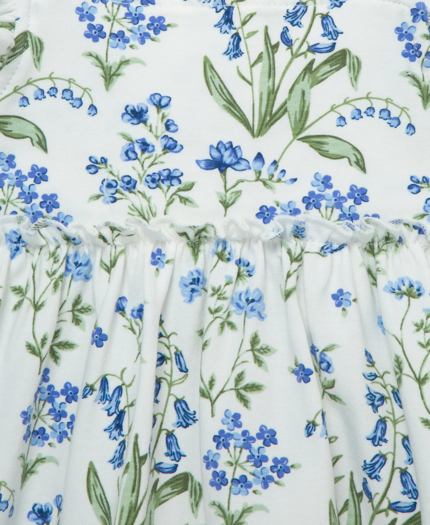 Blue Floral Knit Dress Set