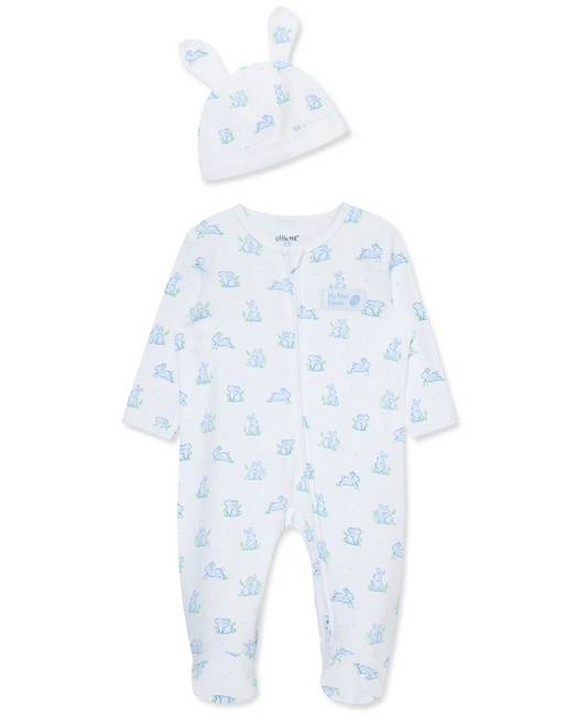 Blue Bunny Footie & Hat