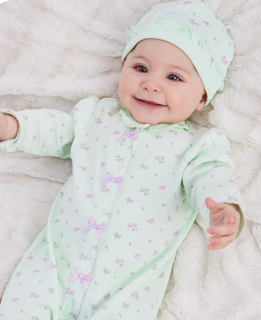 Petite Rose Footed One-Piece & Hat