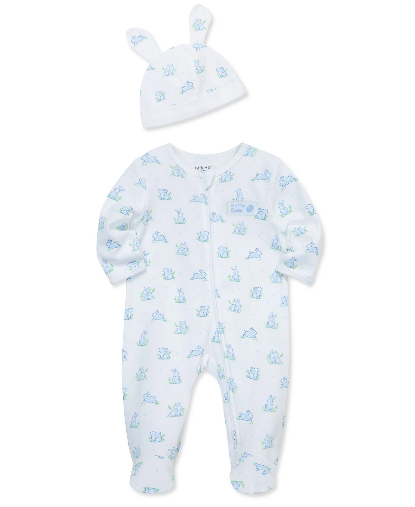 Blue Bunny Footie & Hat