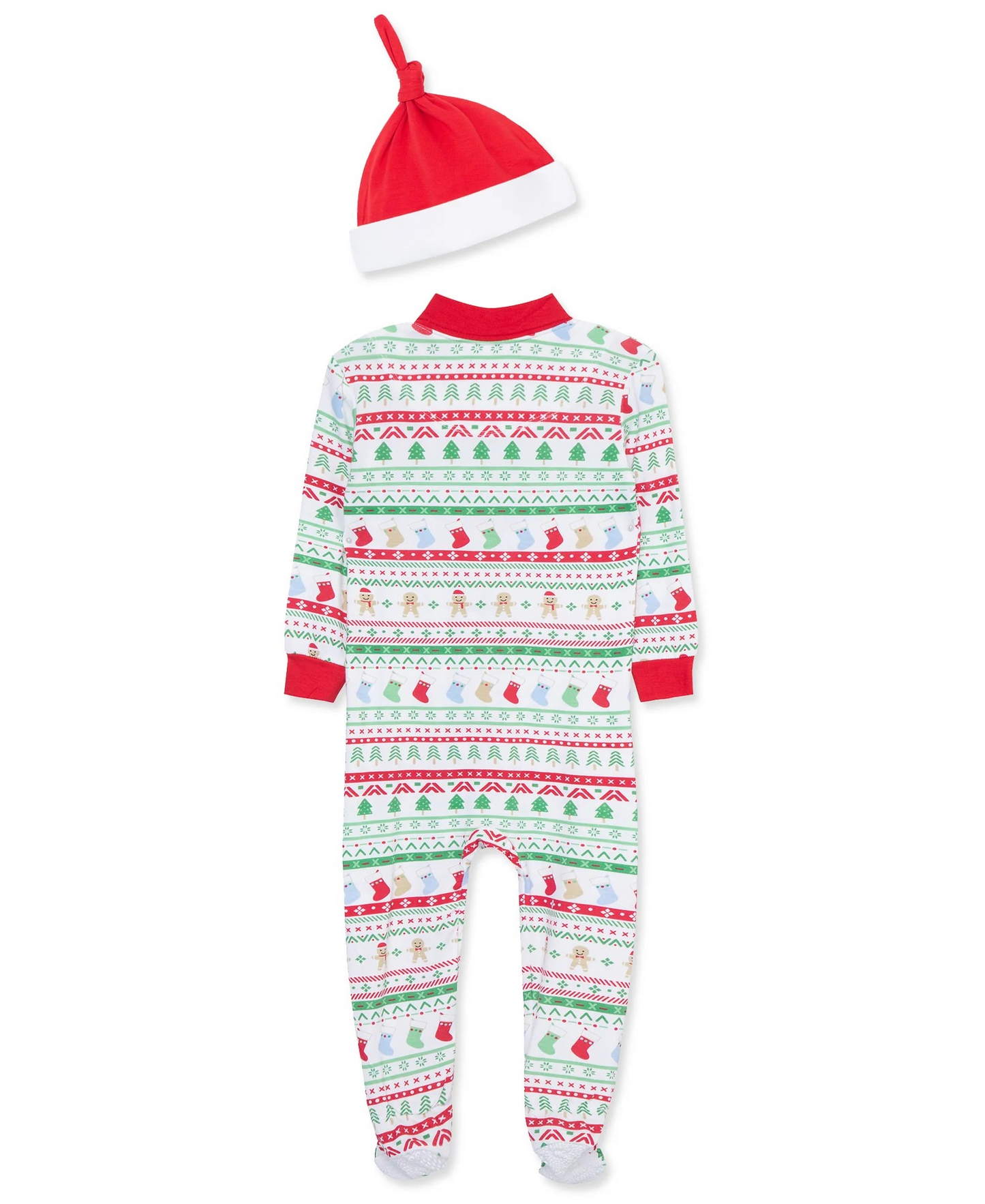Fair Isle Zip Front Footie & Hat