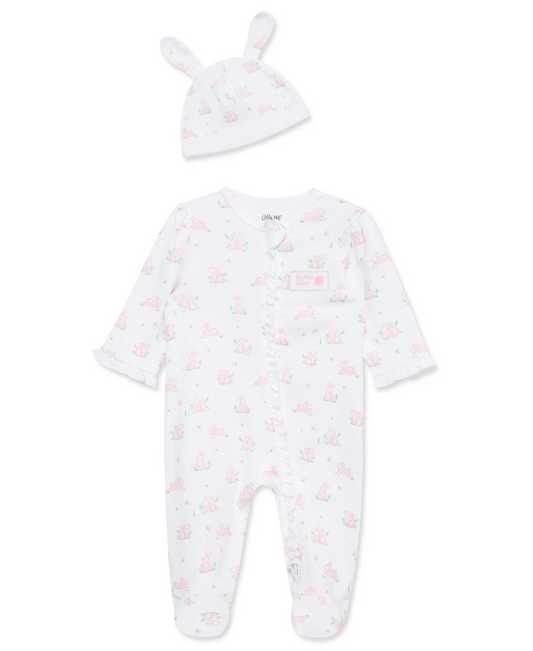Pink Bunny Footie & Hat