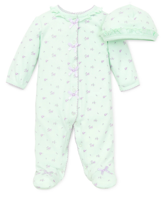 Petite Rose Footed One-Piece & Hat