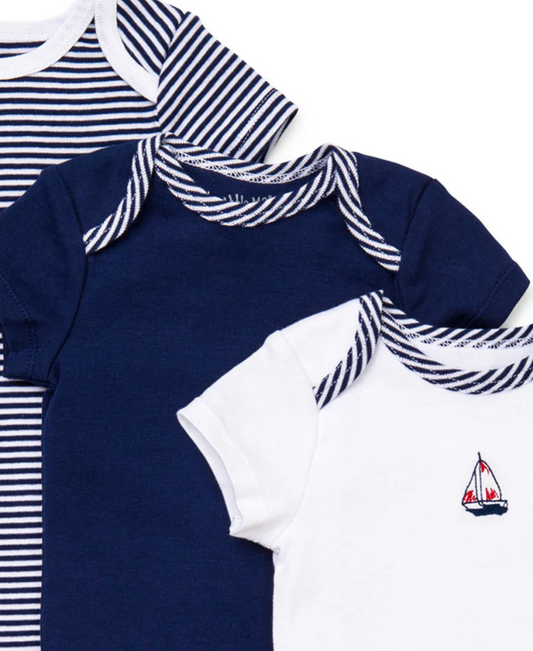 Sailboats 3-Pack Bodysuits