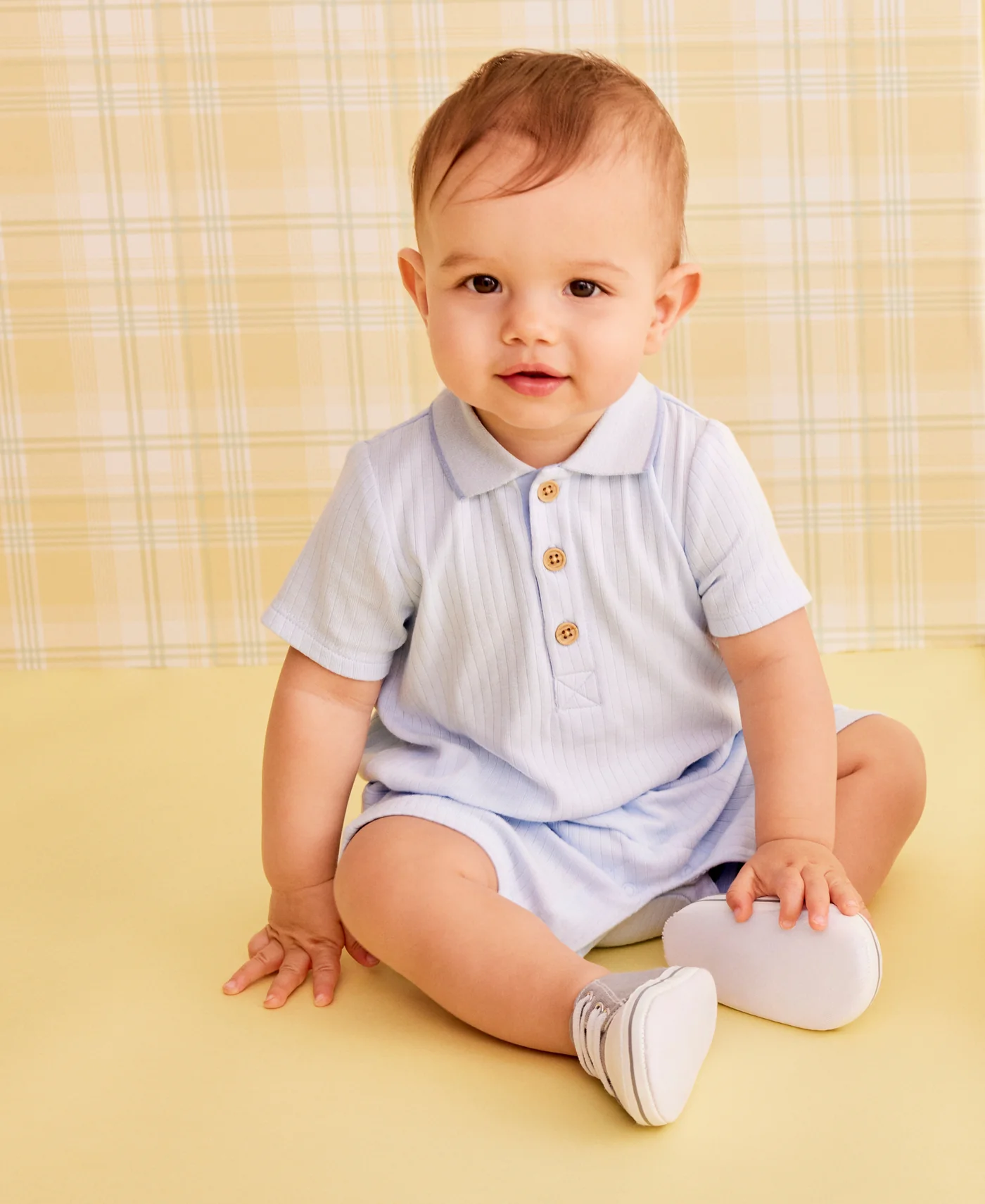 Grey Polo Romper