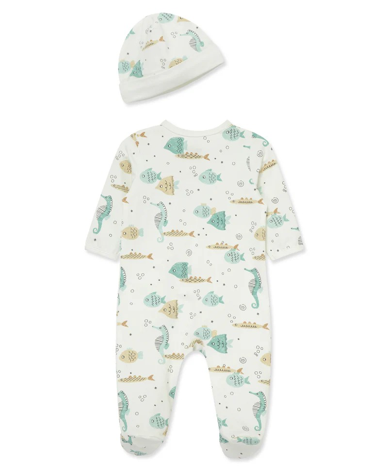 Focus Kids Aquatic Zip Front Footie & Hat