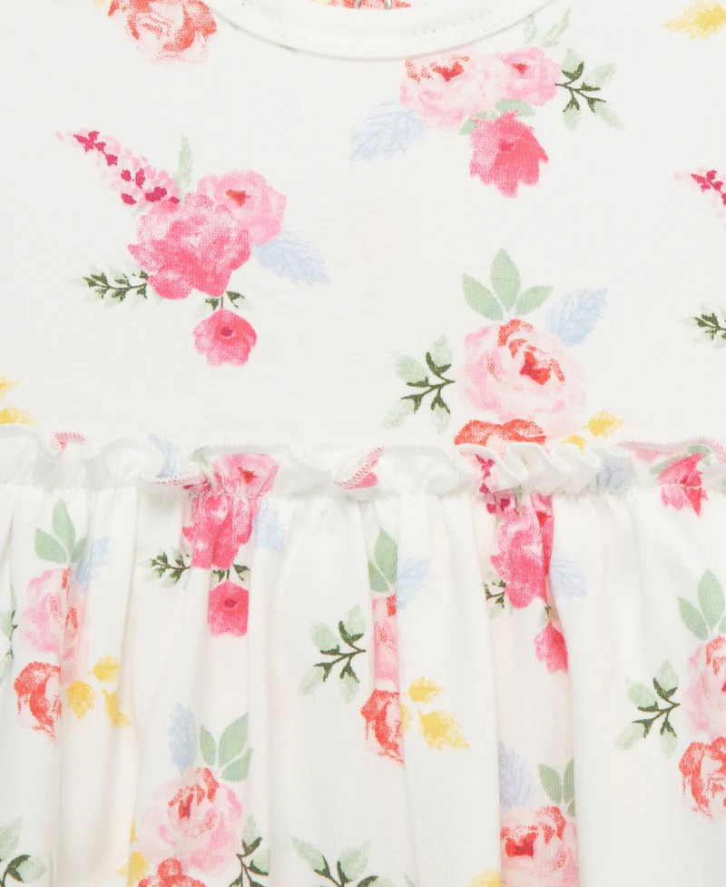 Roses Bodysuit Dress & Headband Set