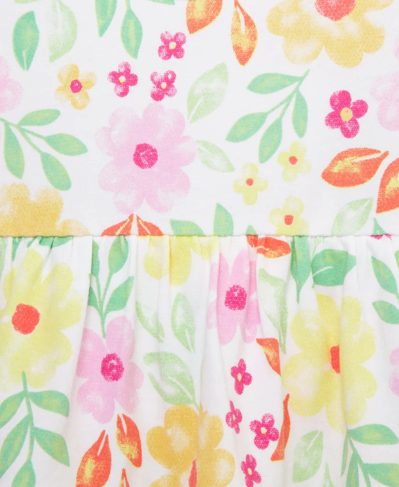 Happy Floral Bodysuit Dress & Headband Set