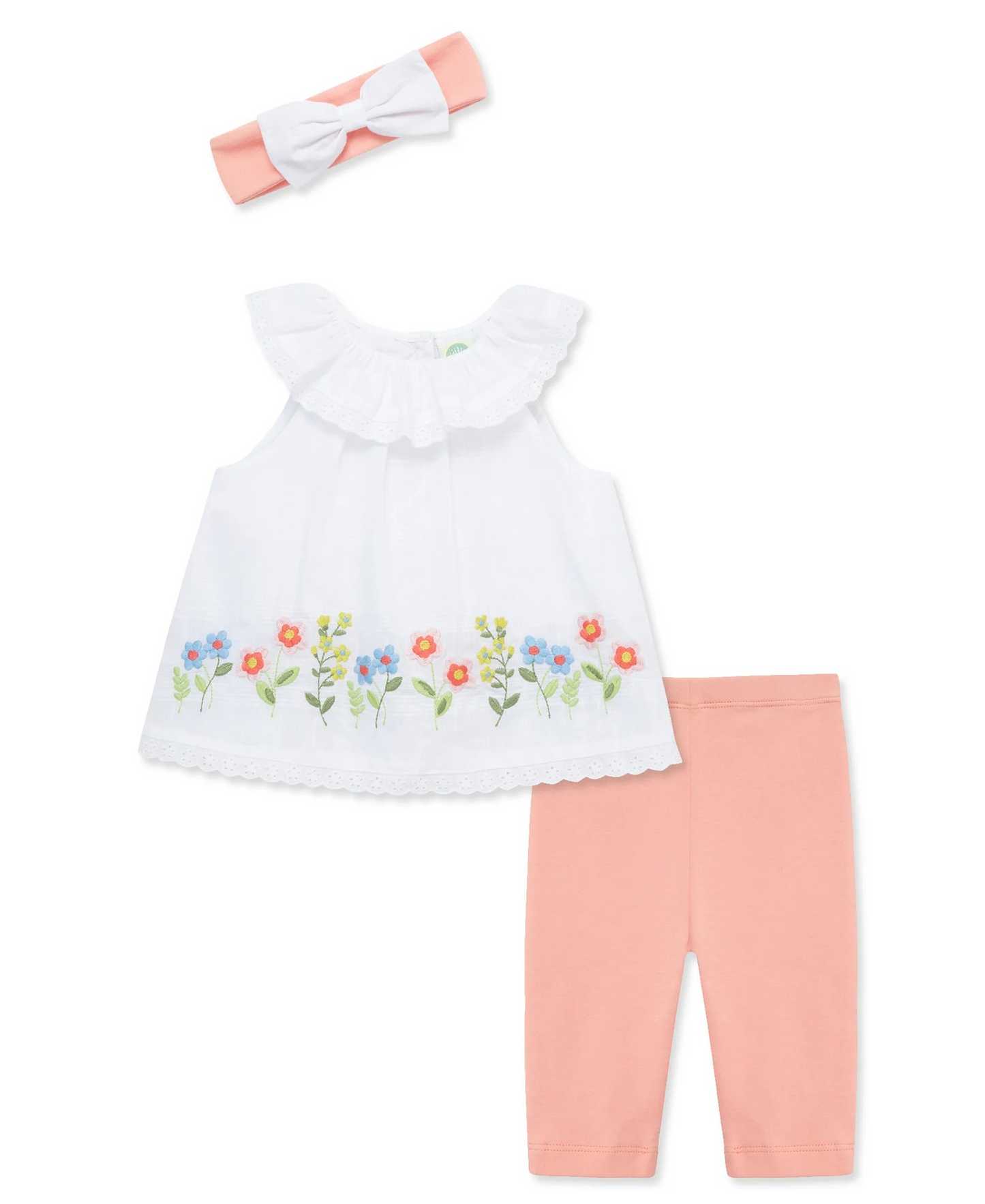 Floral Border Woven Tunic Set