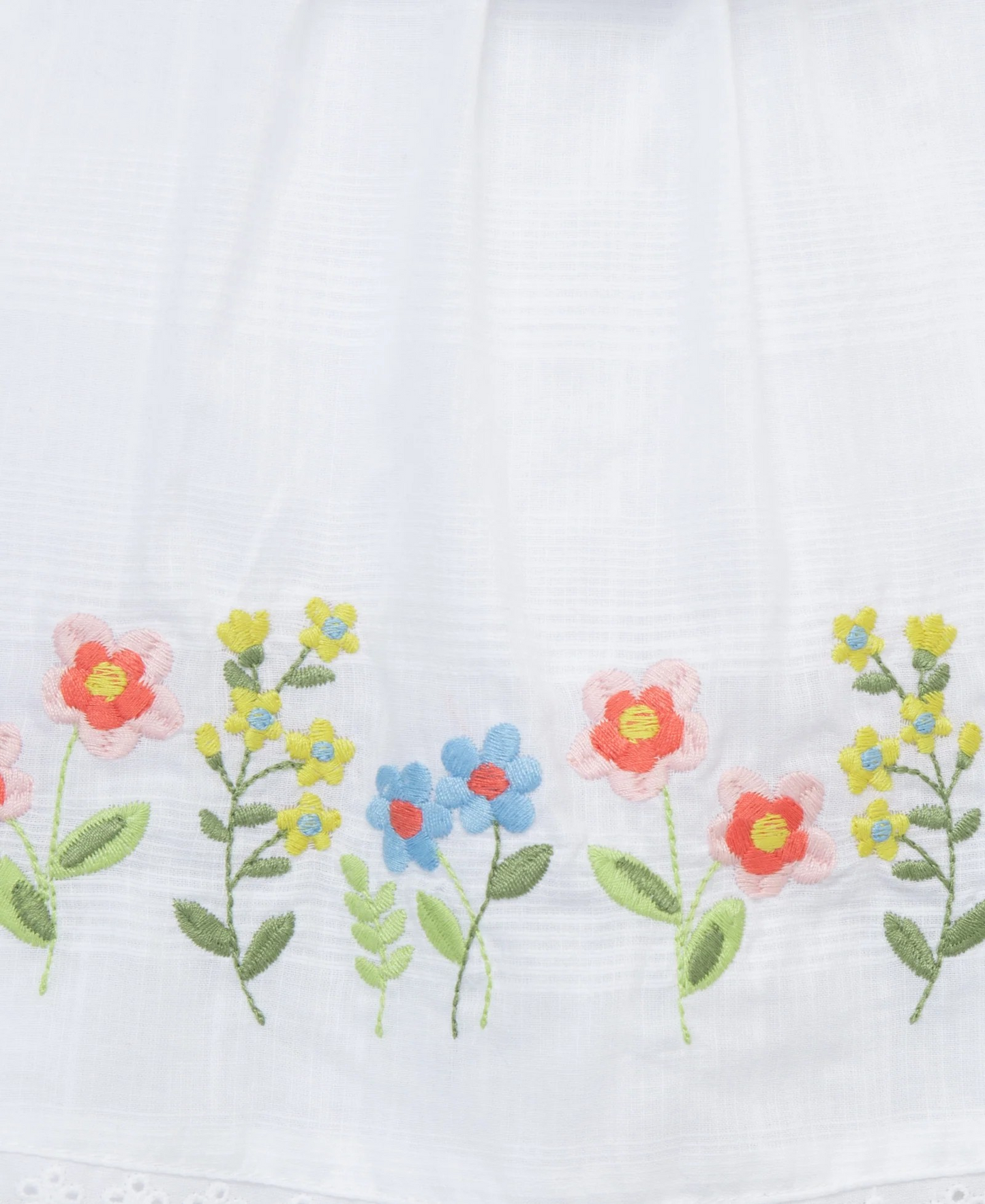 Floral Border Woven Tunic Set