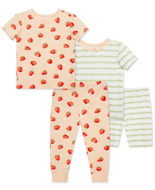 Strawberry 4-Piece Pajama Set