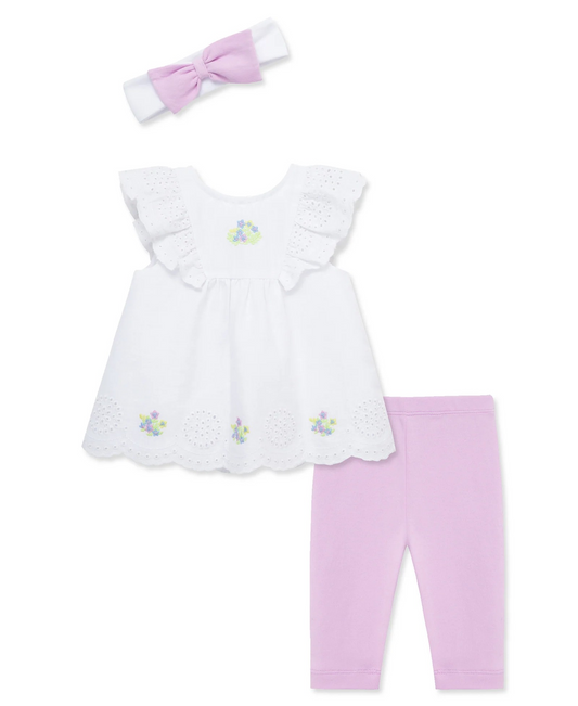 Sweet Eyelet Woven Tunic Set