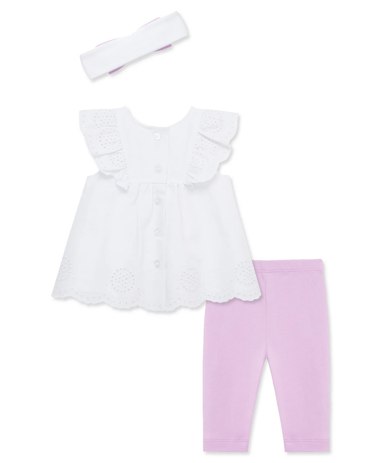 Sweet Eyelet Woven Tunic Set