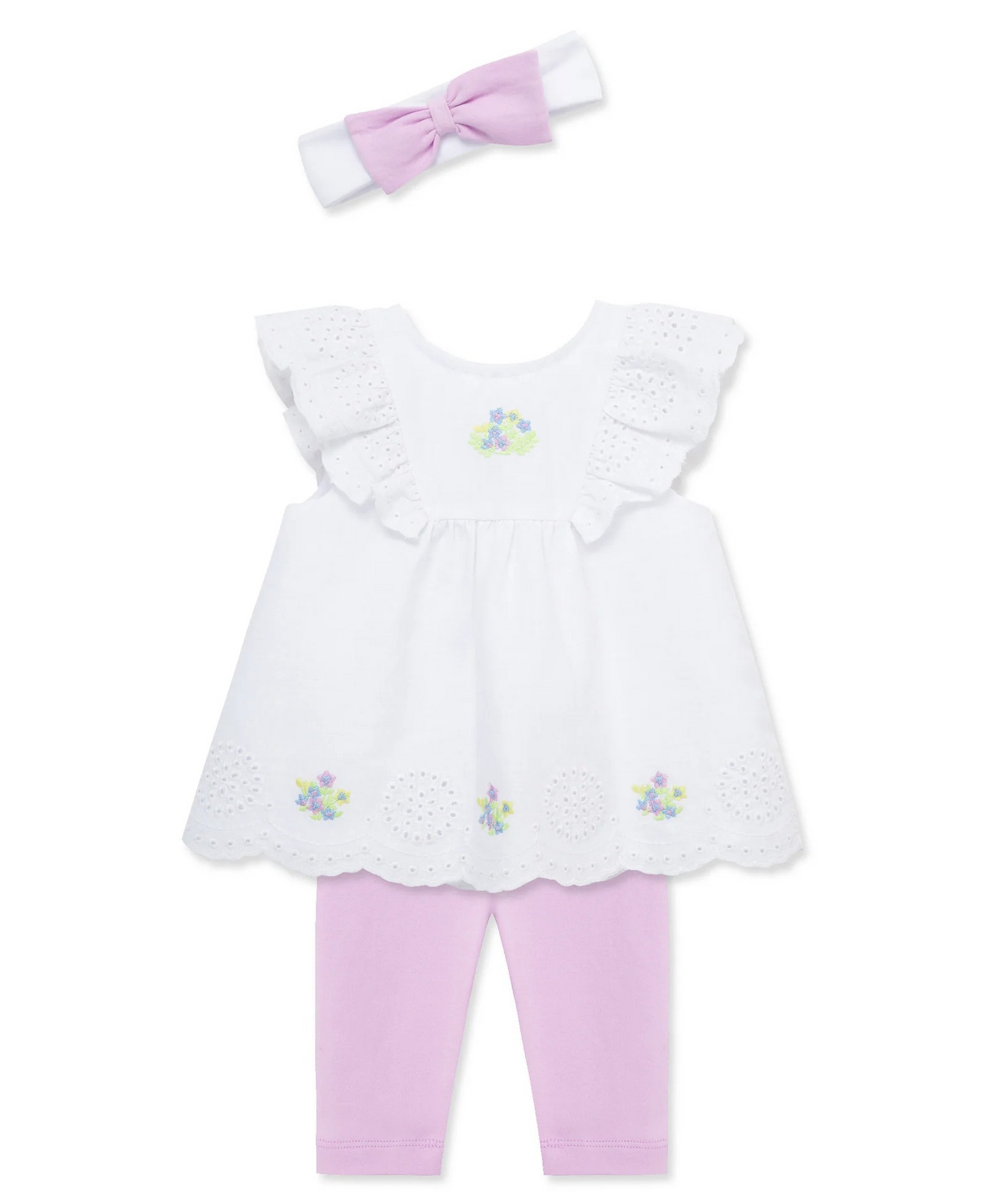 Sweet Eyelet Woven Tunic Set