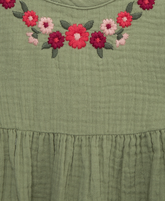 Embroidered Dress & Sweater Set