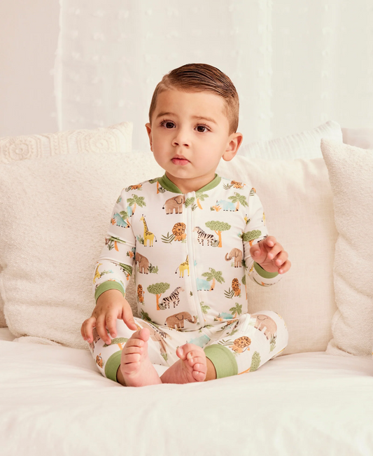 Safari Zip Front Pajama