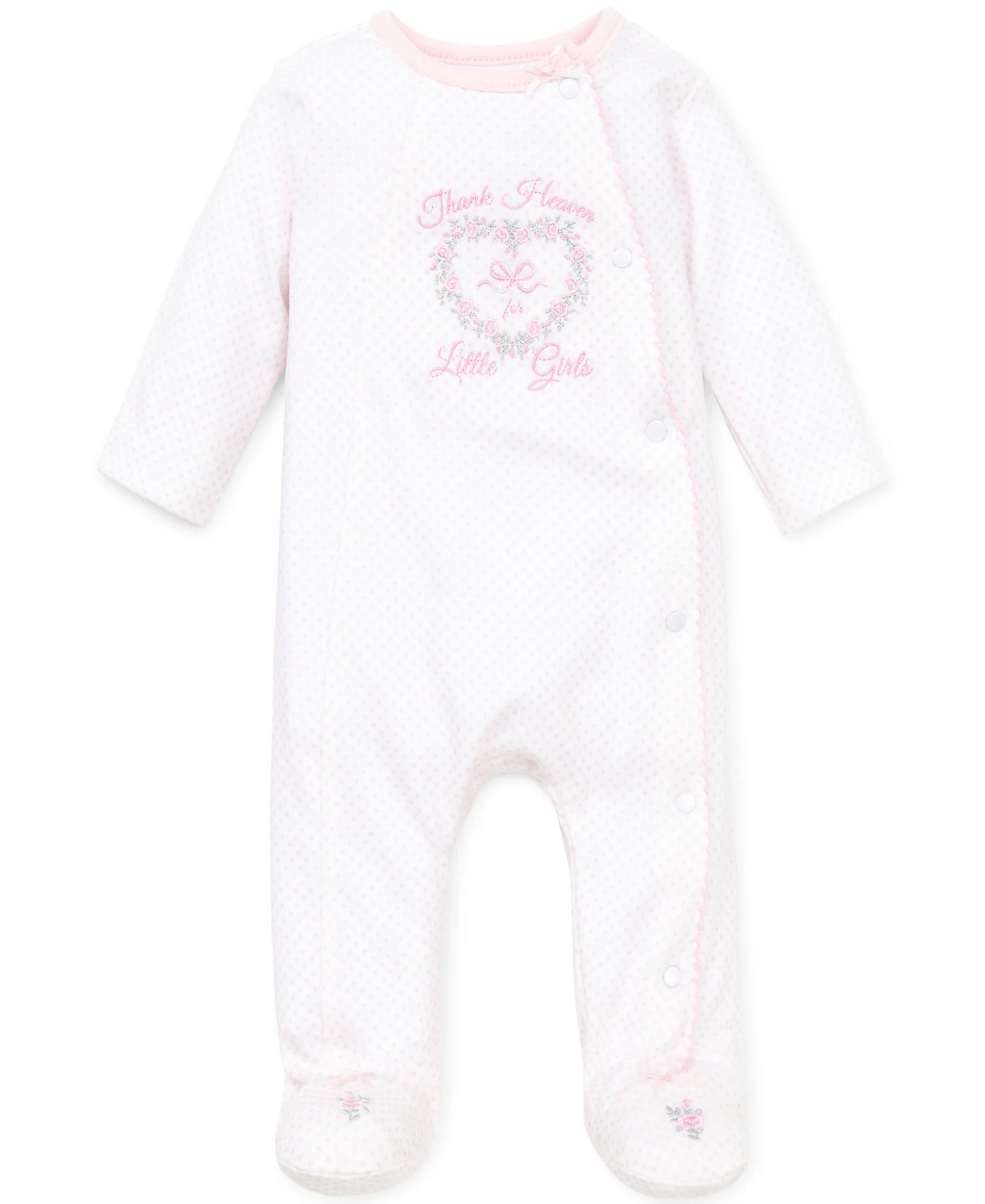 Thank Heaven For Little Girls Footed One-Piece (Headband not included)
