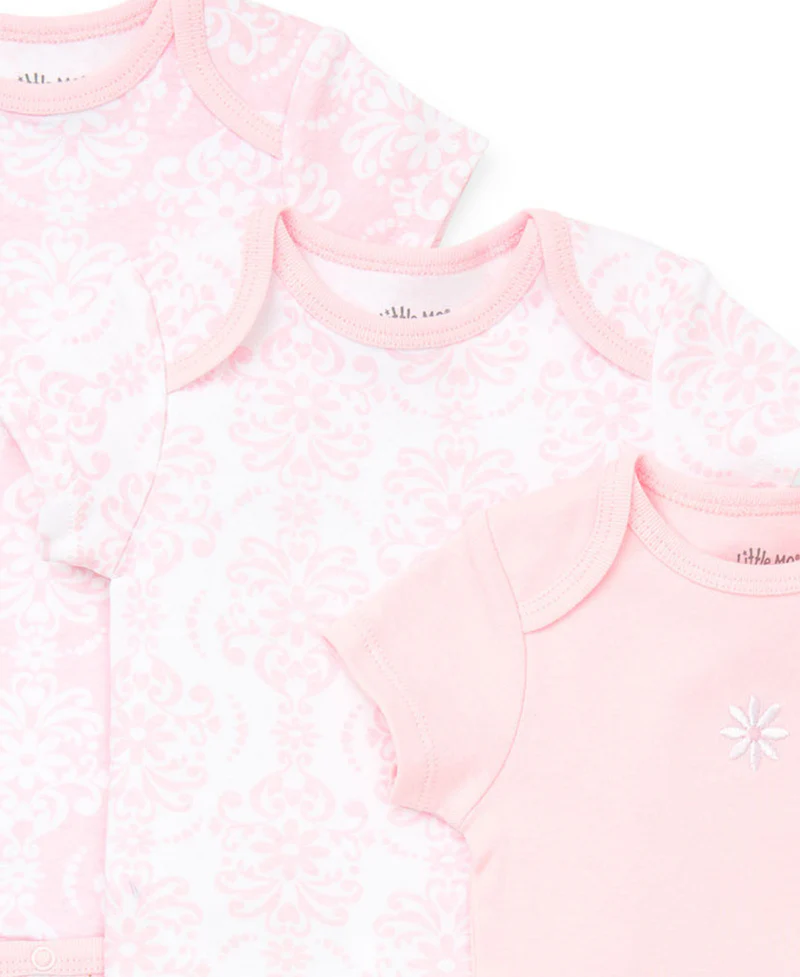 Damask Scroll 3-Pack Bodysuits