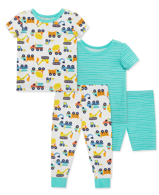 Construction 4-Piece Pajama Set