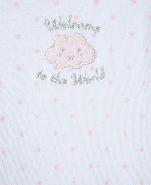 Pink Welcome To The World Sleeper Gown & Hat