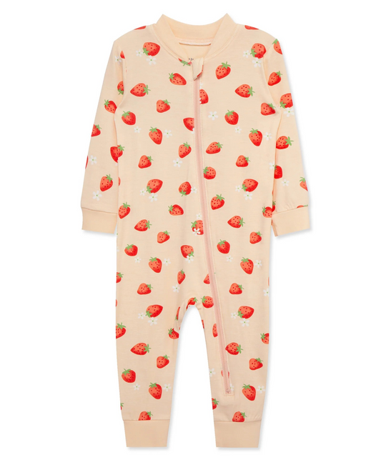 Strawberry Zip Front Pajama