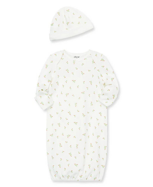Rosebud Sleeper Gown & Hat