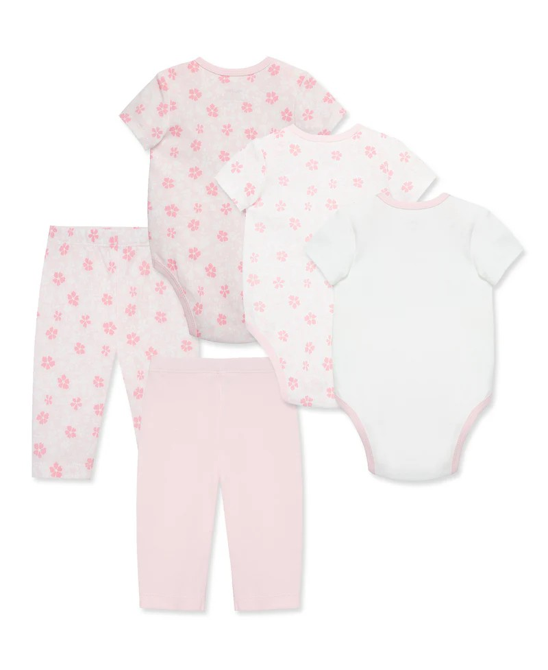 Petals 5-Piece Bodysuit & Pant Set