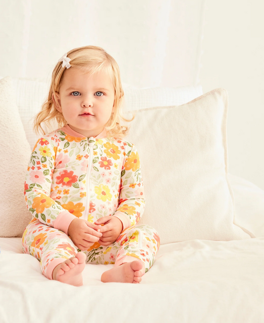 Floral Zip Front Pajama