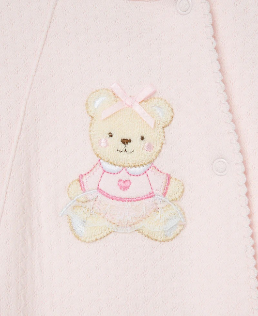 Pink Bear Footed One-Piece