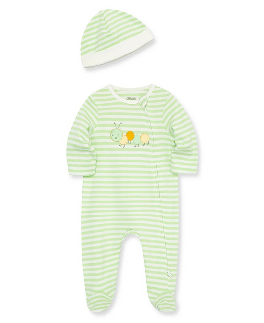 Caterpillar 2-Way-Zip Footie & Hat