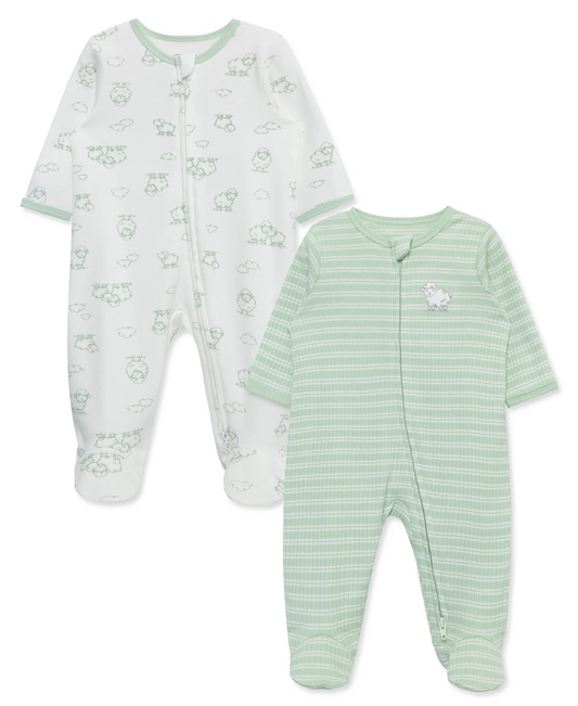 Snuggles 2-Way-Zip Footies (2-Pack)